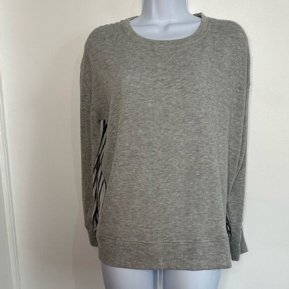 William Rast Size Small Sweater and Blouse Combo, Tie Detail, Crew Neck, Striped - Picture 5 of 10